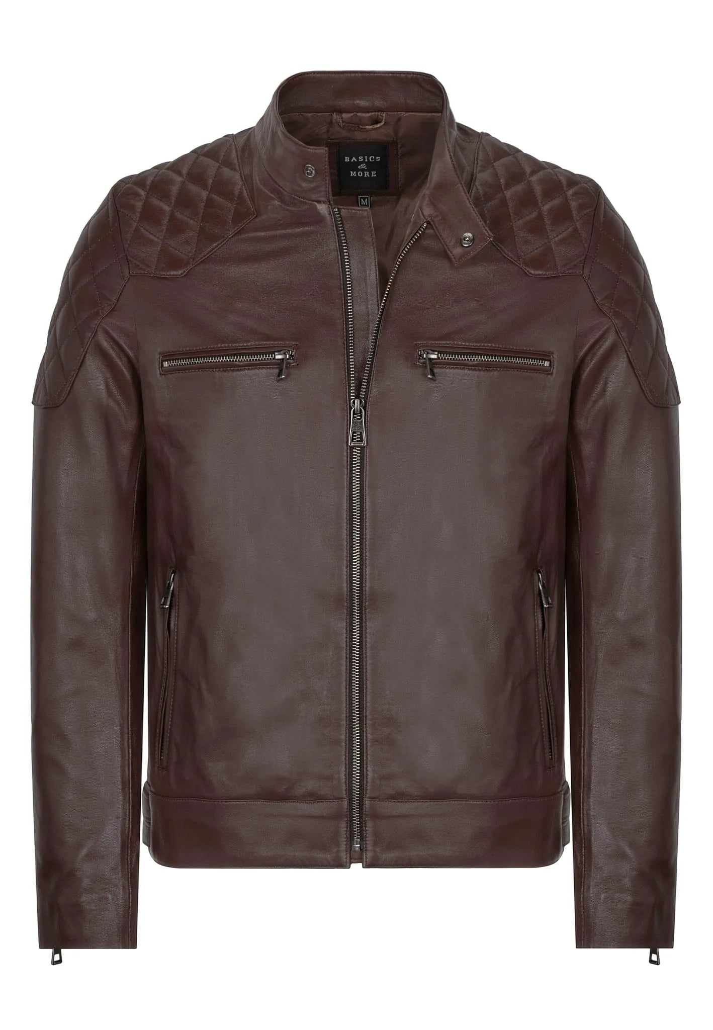 Erkek Biker Deri Ceket Çay