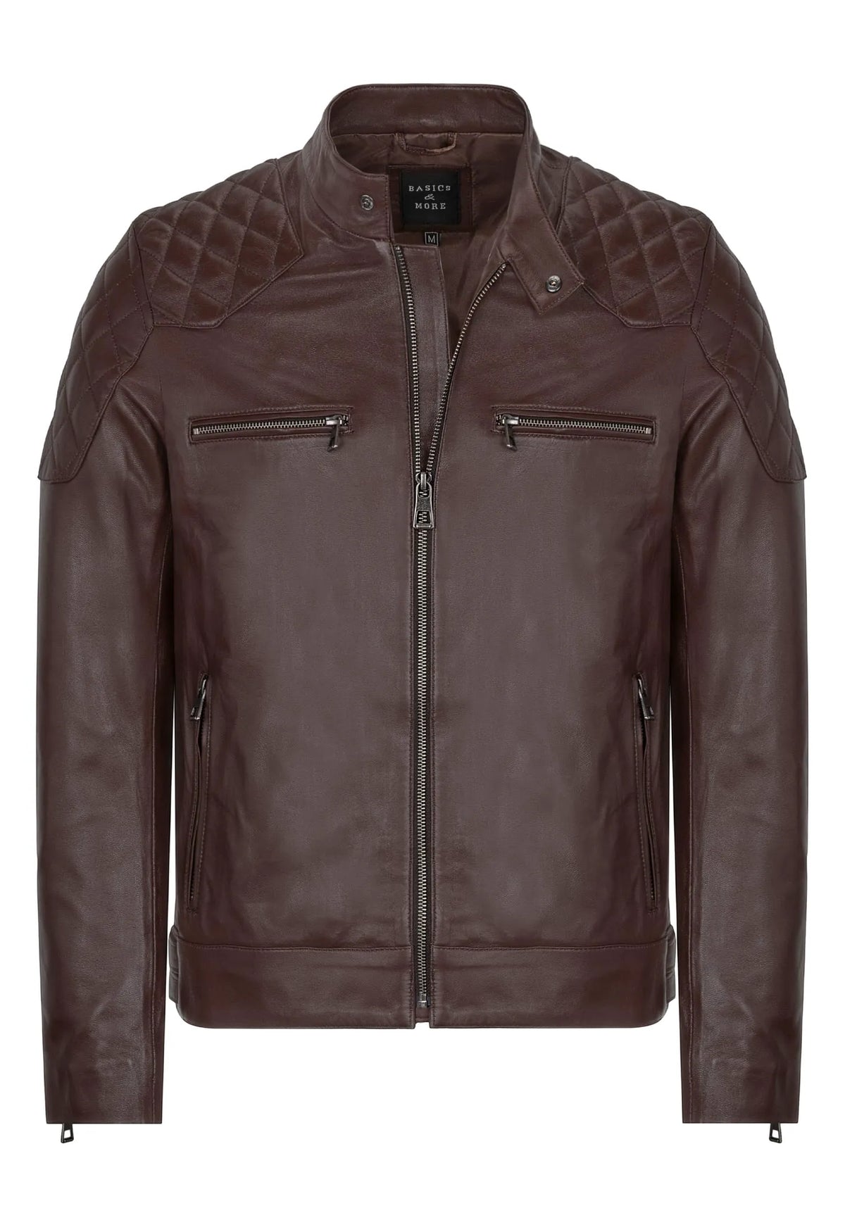 Erkek Biker Deri Ceket Çay