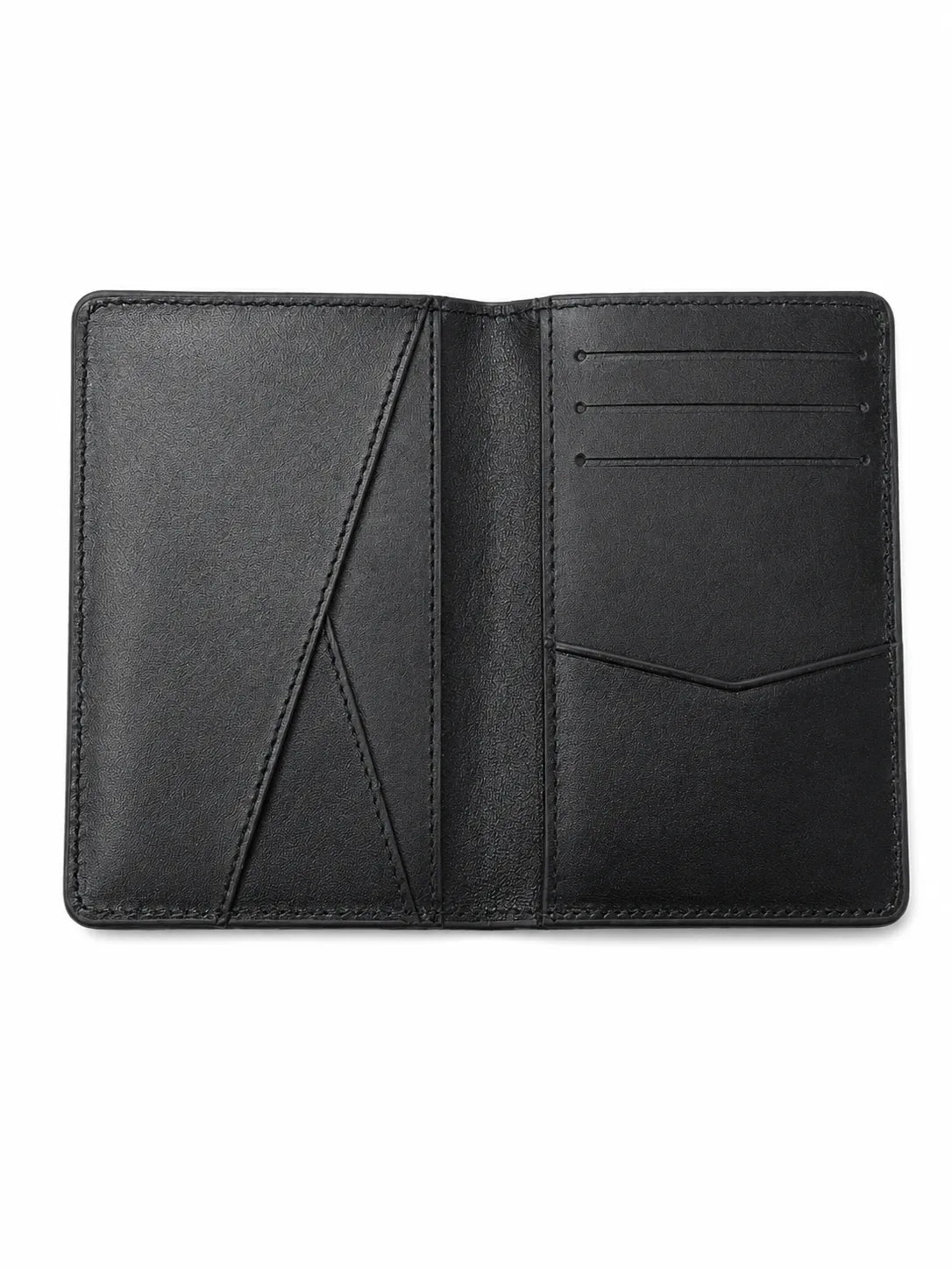 Unisex Siyah Hakiki Deri Cüzdan Minimalist Kartlık