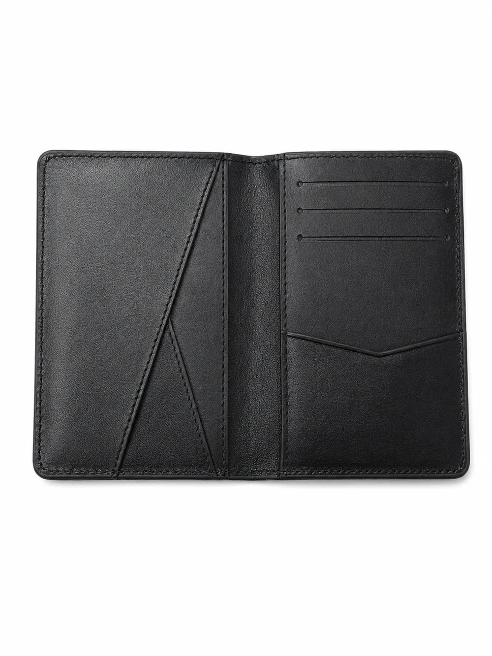 Unisex Siyah Hakiki Deri Cüzdan Minimalist Kartlık